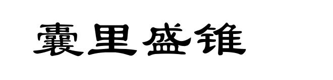 囊里盛锥