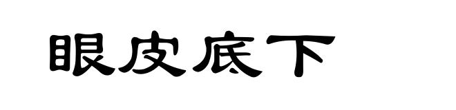 眼皮底下