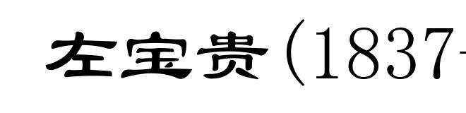 左宝贵(1837-1894)