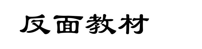 反面教材