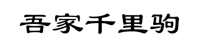 吾家千里驹