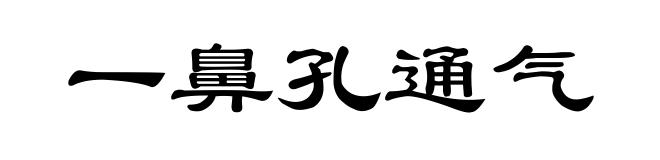 一鼻孔通气