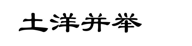 土洋并举