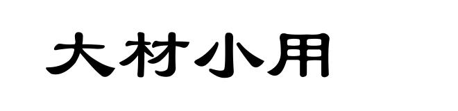 大材小用