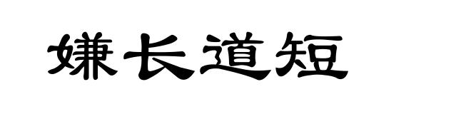 嫌长道短
