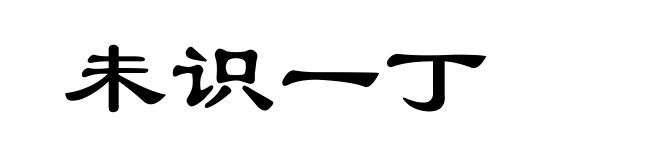 未识一丁