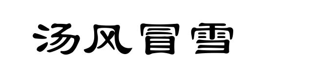 汤风冒雪