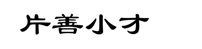 片善小才
