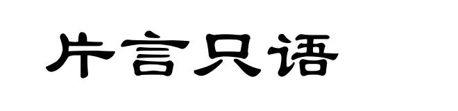 片言只语