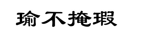 瑜不掩瑕