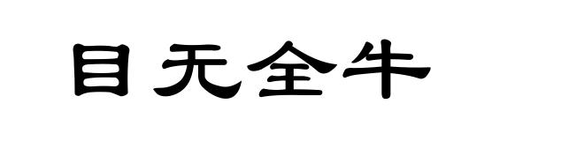 目无全牛
