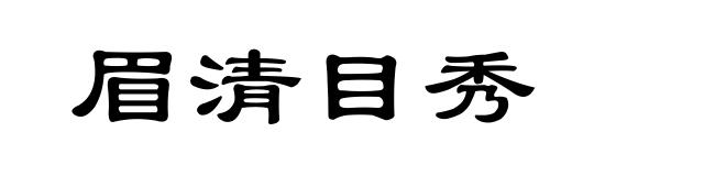 眉清目秀
