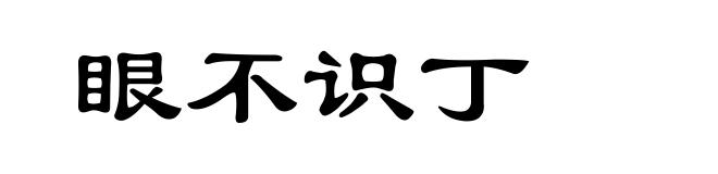 眼不识丁