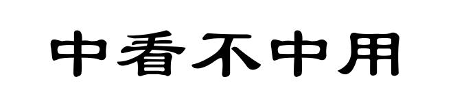中看不中用