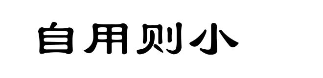 自用则小