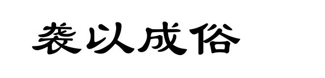 袭以成俗