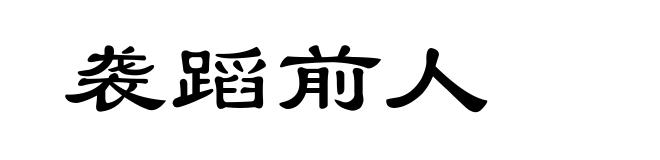 袭蹈前人
