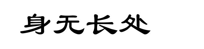 身无长处