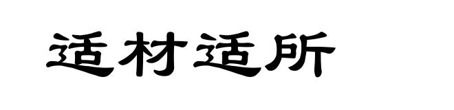 适材适所