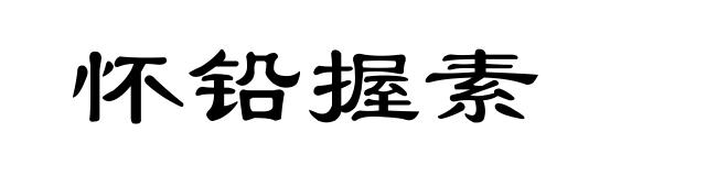 怀铅握素
