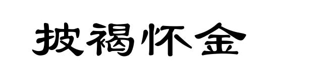 披褐怀金