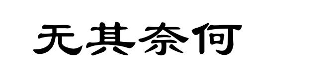 无其奈何