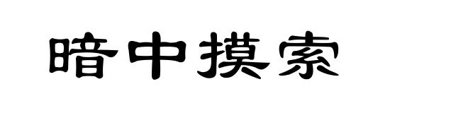 暗中摸索