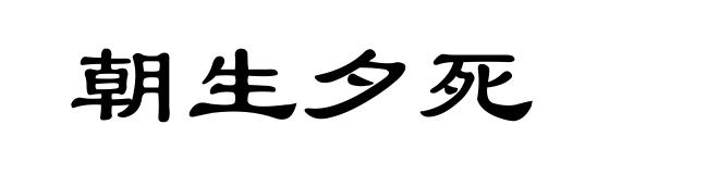 朝生夕死