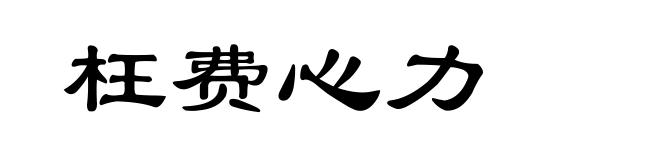 枉费心力