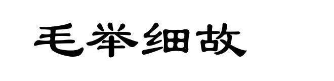 毛举细故