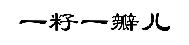一籽一瓣儿