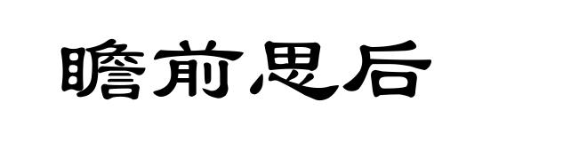 瞻前思后