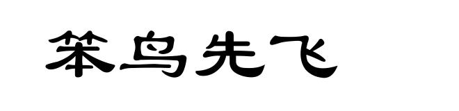 笨鸟先飞