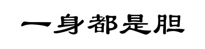 一身都是胆