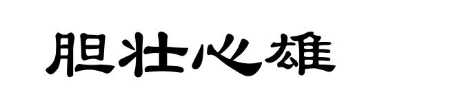胆壮心雄