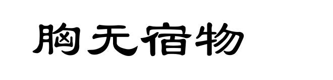 胸无宿物