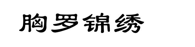 胸罗锦绣