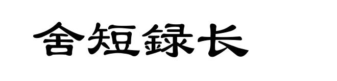 舍短録长