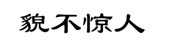 貌不惊人
