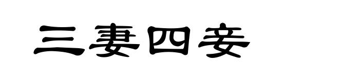 三妻四妾