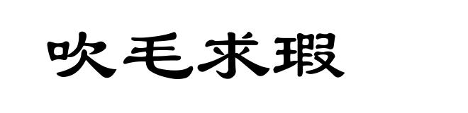 吹毛求瑕