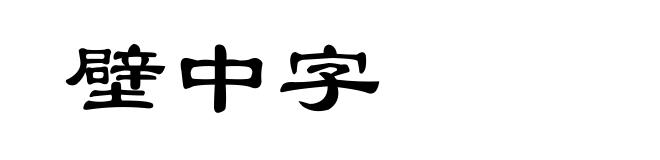 壁中字